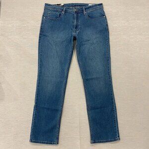 Buffalo David Bitton Jack Jeans Mens 34 x 32 Slim Fit Straight Medium Wash Denim